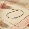 Blue Evil Eye 925 Silver Bracelet ( Adjustable )