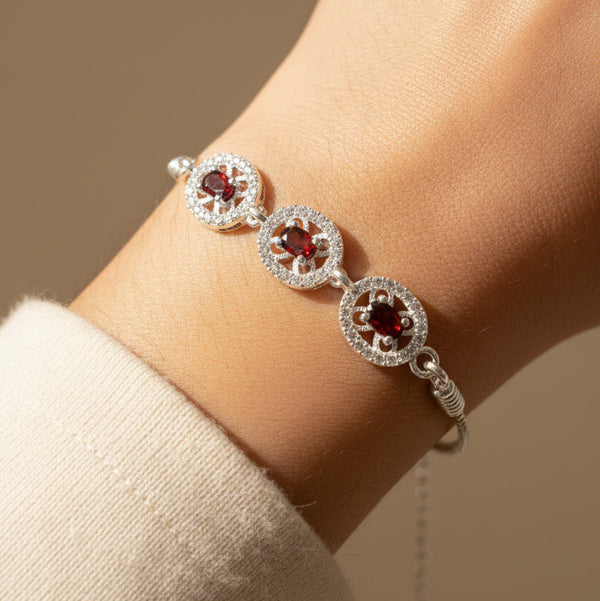 Trio Floral Bracelet  ( Adjustable )