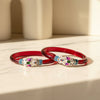Silver Butterfly Red Kada Bangle,   Size (2/)