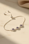 Purple Halo Trio Bracelet  ( Adjustable )