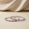 Rosé Radiance Bangles With White Pink Diamonds,  Size (2/8)