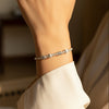 Silver Beaded Adjustable Bracelet