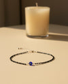 Blue Evil Eye 925 Silver Bracelet ( Adjustable )