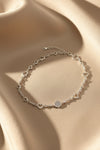 Heart  925 Silver Link Bracelet (Adjustable)