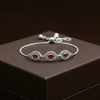 Trio Red Floral Bracelet  ( Adjustable )