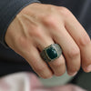 Emerald Heritage 925 Silver Mens Ring