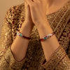 Silver Peacock Design Red kada Bangels,    Size (2/)