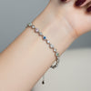 Multicolor Gemstone 925 Silver Bracelet (Adjustable)
