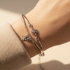 Heart Charms 925 Silver Kada Bracelet