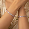 Rosé Radiance Bangles With White Pink Diamonds,  Size (2/8)