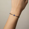 Blue Evil Eye 925 Silver Bracelet ( Adjustable )