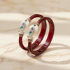 Fish Design Silver Red Kada Bangle,   Size ( 2/6 )