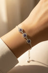 Purple Halo Trio Bracelet  ( Adjustable )