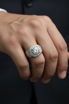 Solitaire 925 Silver Mens Ring