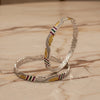 Gold Plated Silver Bangle With Diamond's,  Size(2/8)