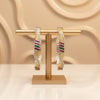 Gold Plated Silver Bangle With Diamond's,  Size(2/8)
