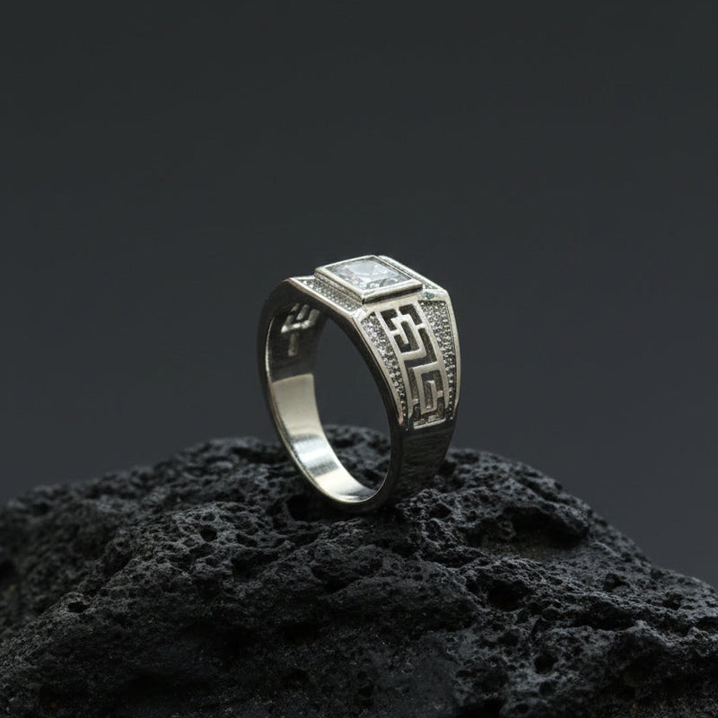 Royal Greek Signet 925 Silver Ring