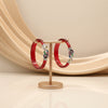 Floral Design Red Kada Bangle,  Size (2/4)
