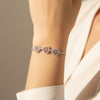 Pink Heart Trinity Bracelet  ( Adjustable )