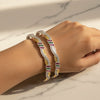 Gold Plated Silver Bangle With Diamond's,  Size(2/8)