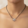 Floral Diamond 925 Silver Mangalsutra