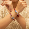 Silver Peacock Design Red kada Bangels,    Size (2/)