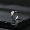 Red Diamond 925 Silver Ring