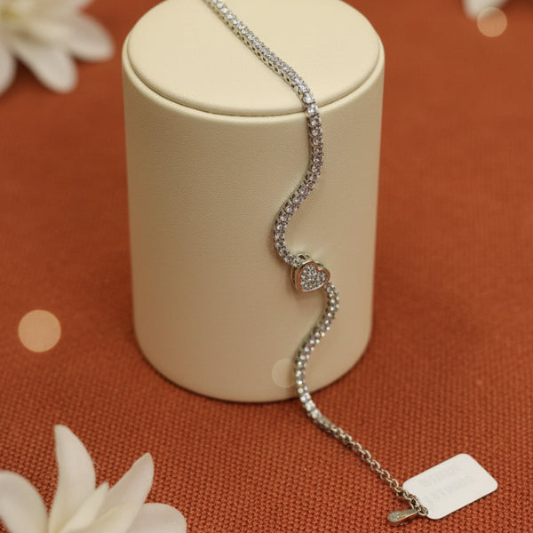 Serene Heart 925 Silver Bracelet