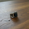 Black Onyx Heritage Silver Mens  Ring