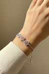 Pink Heart Trinity Bracelet  ( Adjustable )