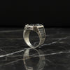 Black Onyx Heritage Silver Mens  Ring