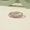 Pink Heart Stone Design Bangle,  Size(2/6)