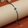 Blue Evil Eye 925 Silver Bracelet ( Adjustable )
