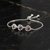 Trinity Red Heart Bracelet  ( Adjustable )