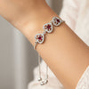 Trinity Red Heart Bracelet  ( Adjustable )