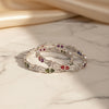 Flower & Heart Design Bangle,  Size (2/4)