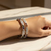Flower & Heart Design Bangle,  Size (2/4)
