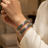 Flora Design Oxidised Bangle,    Size(2/2)