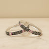 Flora Design Oxidised Bangle,    Size(2/2)
