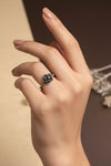 🌸 The Antique Rose Oxidized Flower Open Ring💍