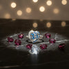 The Divine Om Enamel Silver Ring with Crystal Arc💠