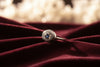 💖 Antique Ocean Drop Silver Ring with Textured Frame 🌟✨