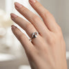 ✨ Forever Bound Silver Ring with Shiny Crystal Wave 💖🌟