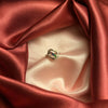 💖 Contemporary Tricolor Silver Ring with Curved Frame 🌟✨