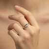 💍 Double Layer Silver Ring with Blue Stone