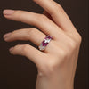 🌸 The Pink Delight Silver Ring with Row Design ✨💍